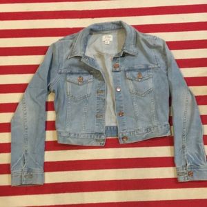 J Crew Cropped Denim Jacket